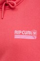 Rip Curl mikina s kapucňou dámska s bavlnou OCEAN BREAK 0BJWFL červená