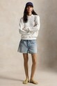Oblačila Polo Ralph Lauren pulover ženski bombažen 211A12736 bela