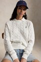 Polo Ralph Lauren pulover ženski bombažen 211A12736 bela