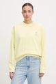 Hurley bluza damska bawełniana CREW NEREIDA ISLAND żółty WFTEU00024