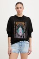 Hurley bluza damska bawełniana CREW PERSEPHONE CREEK czarny WFTEU00025