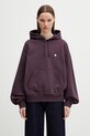 Carhartt WIP W' Hooded Casey Sweatshirt bluza bawełniana damska fioletowy I032644.3MVXX