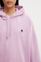 Carhartt WIP W' Hooded Nelson Sweat bluza oversize bawełniana damska fioletowy I032741.3IBGD