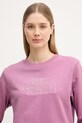 The North Face bluza damska z bawełną Drew Peak Light fioletowy NF0A8C1EMOJ1