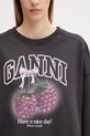 GANNI bluza bawełniana damska szary A1060076