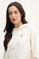 U.S. Polo Assn. mikina s kapucí dámská s bavlnou DHM Hoodie béžová WUP2541