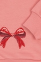 Konges Sløjd bluza dziecięca LOU BOW SWEAT SHIRT OCS KS104343.PreSpring różowy