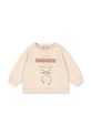 Konges Sløjd hanorac de bumbac pentru copii LOUPY LOU SWEAT SHIRT OCS KS104350.G.PreSpring bej SS26