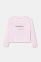 Calvin Klein Jeans bluza bawełniana dziecięca aplikacja różowy IG0IG03075.128.176.PPY2