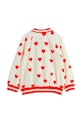 Dziewczynka Mini Rodini bluza dziecięca Hearts 26120121 biały
