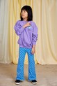 Mini Rodini bluza bawełniana dziecięca Heart nadruk fioletowy 26120124