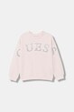 Guess bluza dziecięca bawełniana różowy K6RQ05.KAD74.PPY2