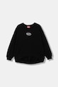 Παιδική μπλούζα από βαμβάκι Diesel SKIPRYS SWEAT-SHIRT με ελαστάν μαύρο J02621.0GEAD