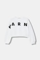 Marni bluza bawełniana dziecięca MS220F SWEAT-SHIRT nadruk biały M01193.M00V0