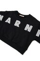 Dziewczynka Marni bluza bawełniana dziecięca MS220F SWEAT-SHIRT M01193.M00V0 czarny