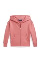 Polo Ralph Lauren bluza rozpinana z kapturem dziecięca bawełniana 312A11856002 różowy SS26