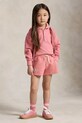 Polo Ralph Lauren bluza rozpinana z kapturem dziecięca bawełniana różowy 312A11856002