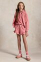 Polo Ralph Lauren bluza rozpinana z kapturem dziecięca bawełniana różowy 313A11856001