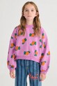 Bobo Choses bluza bawełniana dziecięca Tangerine wzorzyste fioletowy 126AC044