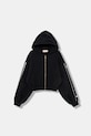Elisabetta Franchi bluza bawełniana dziecięca z kapturem czarny EFFE167.0.FF002