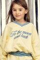 Mini Rodini detská bavlnená mikina To the moon žltá 26220163
