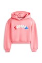 Tommy Hilfiger mikina s kapucňou detská s bavlnou KG0KG09241.128.176.PPY2 ružová SS26