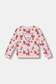 Guess bluza bawełniana dziecięca nadruk różowy K6GQ00.KA6R4.PPY2.M