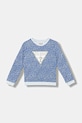 Guess bluza bawełniana dziecięca nadruk niebieski K6GQ00.KA6R4.PPY2.M
