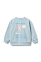 Dziewczynka Wheat bluza dziecięca bawełniana 0390.671.GOTS niebieski
