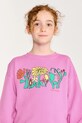 Bobo Choses bluza bawełniana dziecięca Color Herbalist relaxed sweatshirt 126AC161 fioletowy