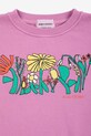 Dziewczynka Bobo Choses bluza bawełniana dziecięca Color Herbalist relaxed sweatshirt 126AC161 fioletowy