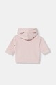 United Colors of Benetton bluza rozpinana z kapturem dziecięca bawełniana z elastanem 35FNA501U.G.W.Stagional różowy SS26