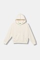 United Colors of Benetton bluza rozpinana z kapturem dziecięca z bawełny beżowy 36EKC505W.G.Stagionale
