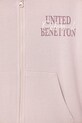 Dziewczynka United Colors of Benetton bluza rozpinana z kapturem dziecięca bawełniana 3J68C505X.G.Stagionale różowy