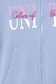 Dziewczynka United Colors of Benetton bluza rozpinana z kapturem dziecięca bawełniana 3J68C505X.G.Stagionale niebieski