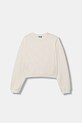United Colors of Benetton pulover otroški bombažen bež 3NBMC10SD.G.Stagionale
