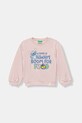 United Colors of Benetton bluza oversize dziecięca z bawełną różowy 32N4G10MN.P.Stagionale