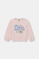 United Colors of Benetton bluza oversize dziecięca z bawełną różowy 32N4G10MN.P.Stagionale