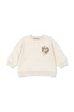 Konges Sløjd bluza bawełniana dziecięca LOUPY LOU SWEAT SHIRT OCS aplikacja szary KS104350.PreSpring