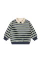 Konges Sløjd bluza bawełniana dziecięca SPOTTY LS POLO GOTS wzorzyste granatowy KS104433.PreSpring
