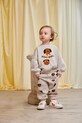 Mini Rodini bluza bawełniana dziecięca Doggies nadruk beżowy 26120125