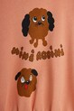 Mini Rodini bluza bawełniana dziecięca Doggies pomarańczowy 26120125