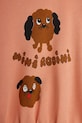 Mini Rodini bluza bawełniana dziecięca Doggies pomarańczowy 26120125