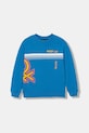 United Colors of Benetton bluza bawełniana dziecięca nadruk niebieski 33NVC10QW.G.Seasonal