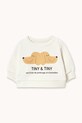 Tinycottons bluza bawełniana niemowlęca TINY & TINY BABY SWEATSHIRT nadruk biały SS26.153