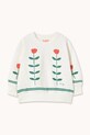 Tinycottons bluza bawełniana dziecięca RED ROSES GRAPHIC SWEATSHIRT SS26.168 biały SS26