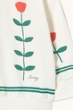 Tinycottons bluza bawełniana dziecięca RED ROSES GRAPHIC SWEATSHIRT biały SS26.168