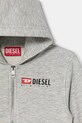 Chłopiec Diesel bluza z bawełną dziecięca SDROPSHOODZ OVER SWEAT-SHIRT J02484.KYAZ3 szary