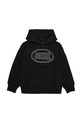 Dječja dukserisa s pamukom Diesel SCIRCLEHOOD OVER SWEAT-SHIRT J02612.0GEAD crna SS26