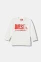 Βαμβακερή παιδική μπλούζα Diesel SIDER OVER SWEAT-SHIRT στάμπα λευκό J02619.0GEAD